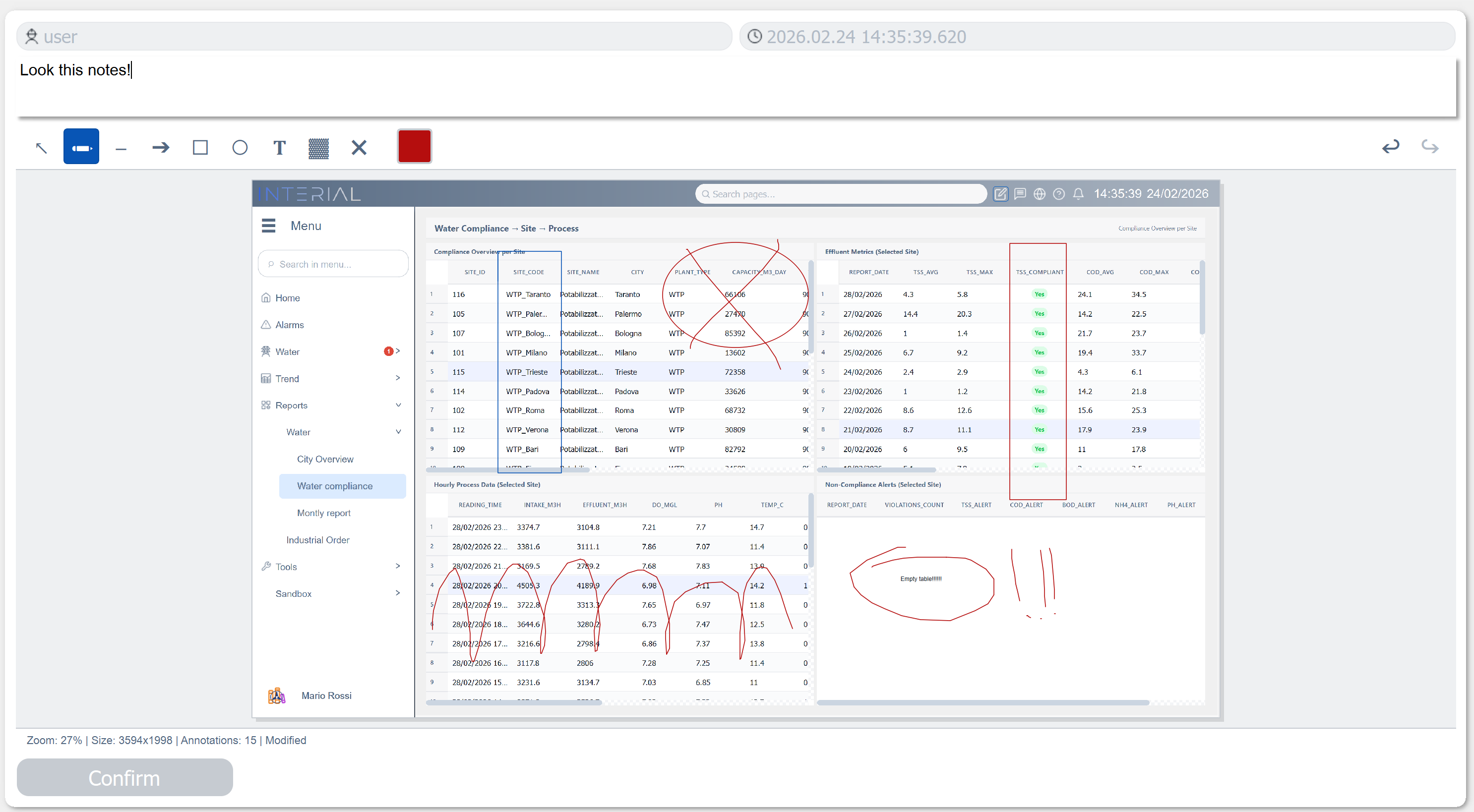 Screenshot Editor in diary mode